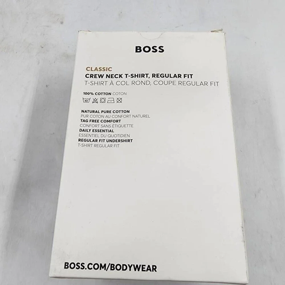 BOSS Cotton Crewneck Logo Embroidery T-Shirt Men's M Multi Short Sleeve - 3 Pack